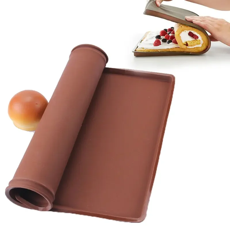 Non-Stick Silicone Baking Mat Pad Swiss Roll Baking Sheet Rolling Dough Mat Large Size for Cake Cookie Macaron