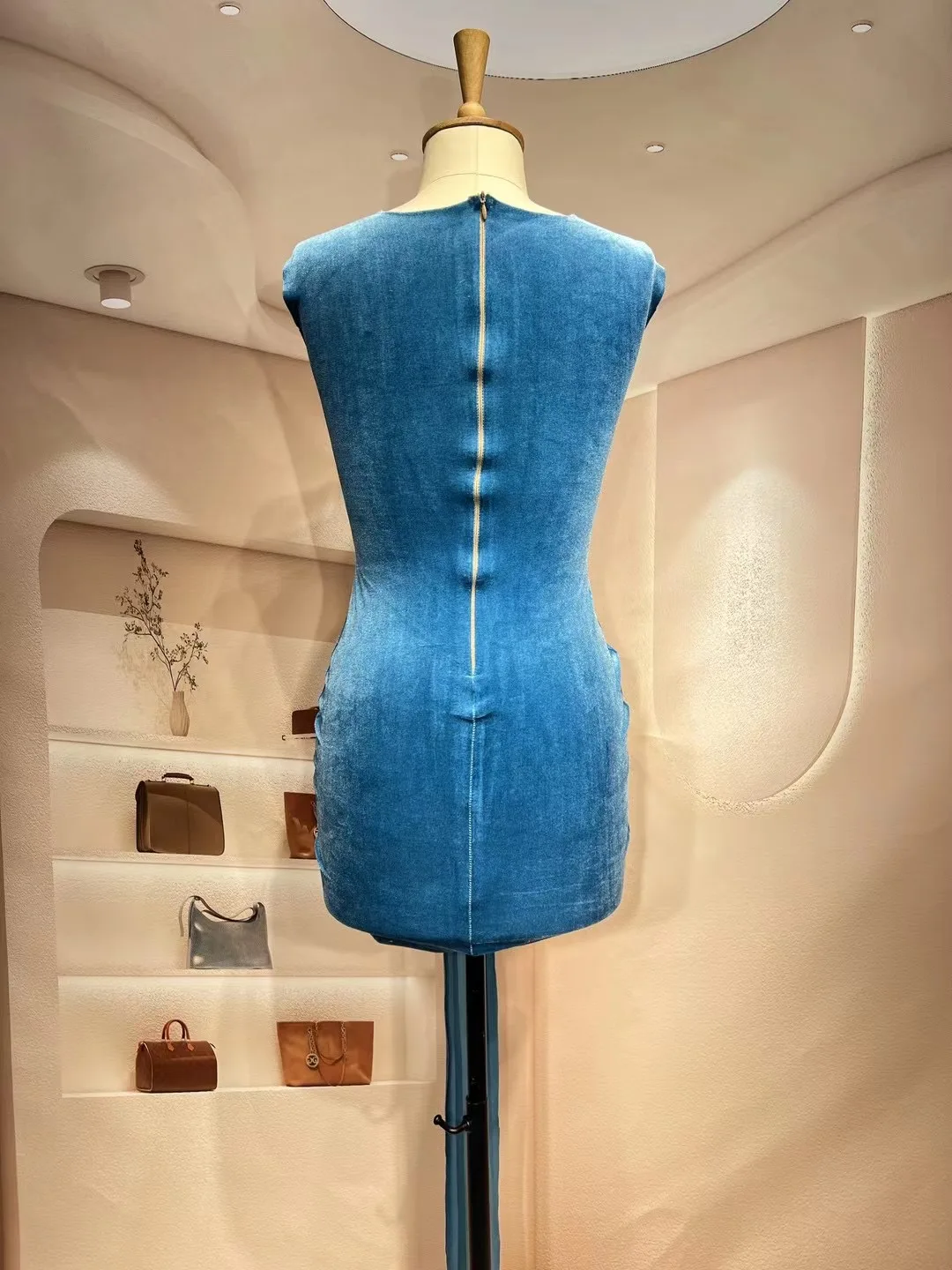 ZnaimI Night Party Evening Ruched PatchworkVelvet Bodycon Mini Dress Women Embroideryeathers Mesh See-through Birthday Robe C227