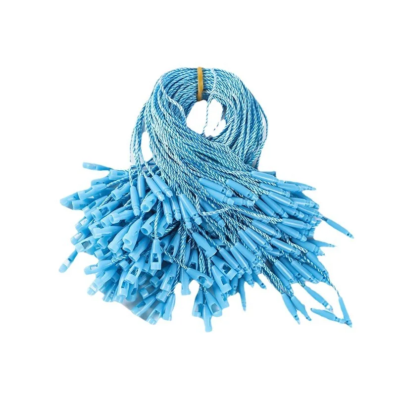 1000 PCS/Lot étiquettes de vêtement accrocher corde corde colorée de haute qualité en Nylon 19 CM cordons de suspension pour sacs à vêtements