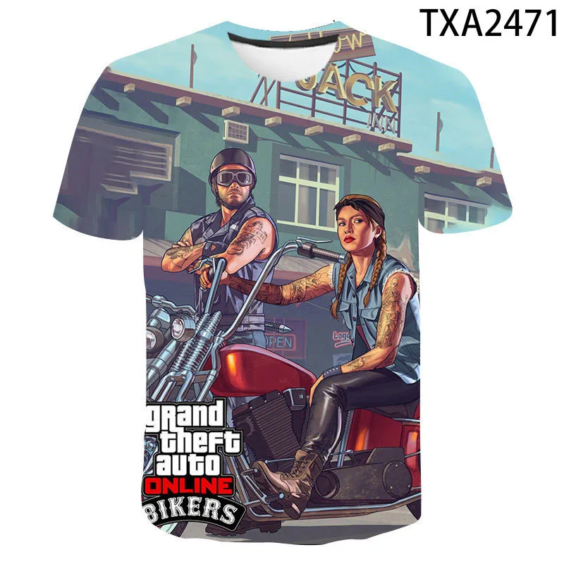 تي شيرت gta 5 تي شيرت عصري ملابس الشارع، تي شيرت رجالي مستوحى من Grand Theft Auto SAN Andreas، كاجوال بأكمام قصيرة للشارع