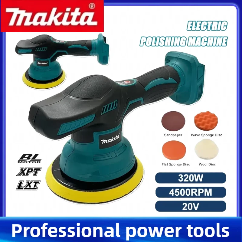 

8 Speed Makita Wireless Car Buffing Polisher Cordless Electric Waxing Tool 18V-20V Portable Machine for Car Body Repair