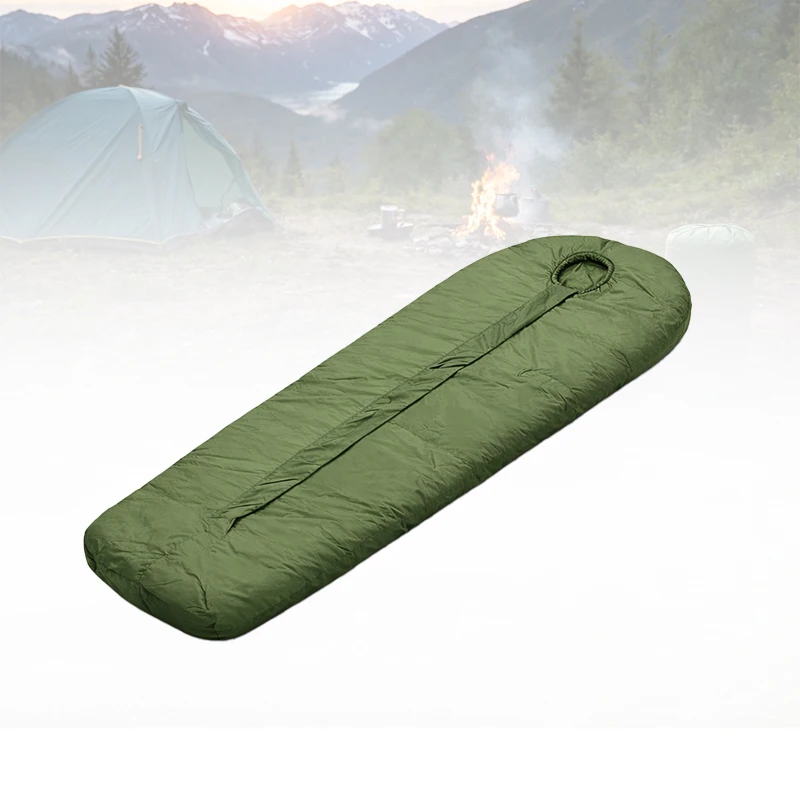 Three Season Nylon Rip Stop Water Resistant Warm Mummy Sleeping Bag Single Adult Lightweight Design for Camping