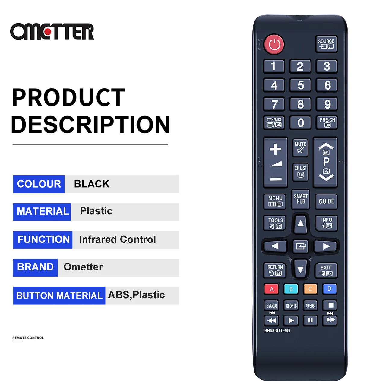 BN59-01199G التلفزيون التحكم عن بعد ل سامسونج التلفزيون UE32J5205 UE32J5250 UE32J5270 UE32J5373 UE40J5200 UE40J5202 UE40J5205 UE40J5250