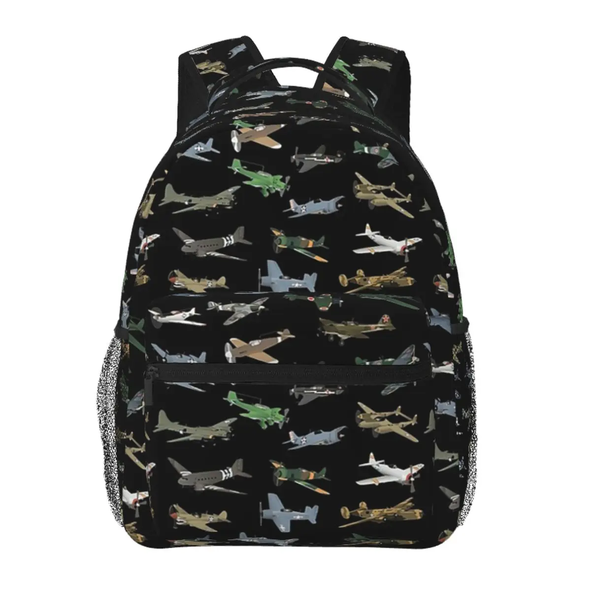 

Various WW2 Airplanes Backpack Student Boys Girls BookBag Kids School Bag Laptop Shoulder Bags for Men Women