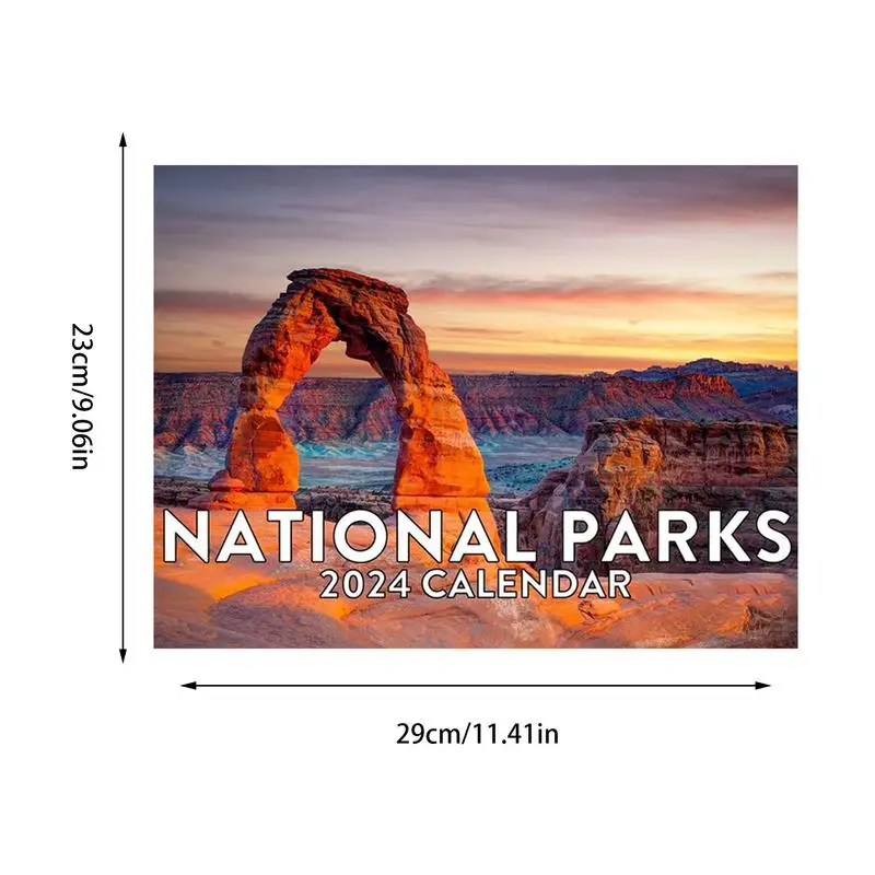 12-Month Nature Calendar 2024 National Parks Wall Calendar Gifts Monthly Wall Calendar With Beautiful Scenic Photos Of America's