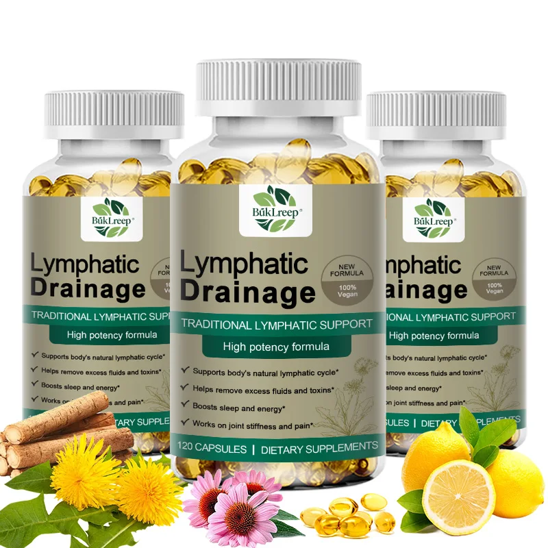 Lymphatic Drainage Capsule with Echinacea Burdock Root, Support Lymph Circulation, Immune & Lymph System Support for Women & Men