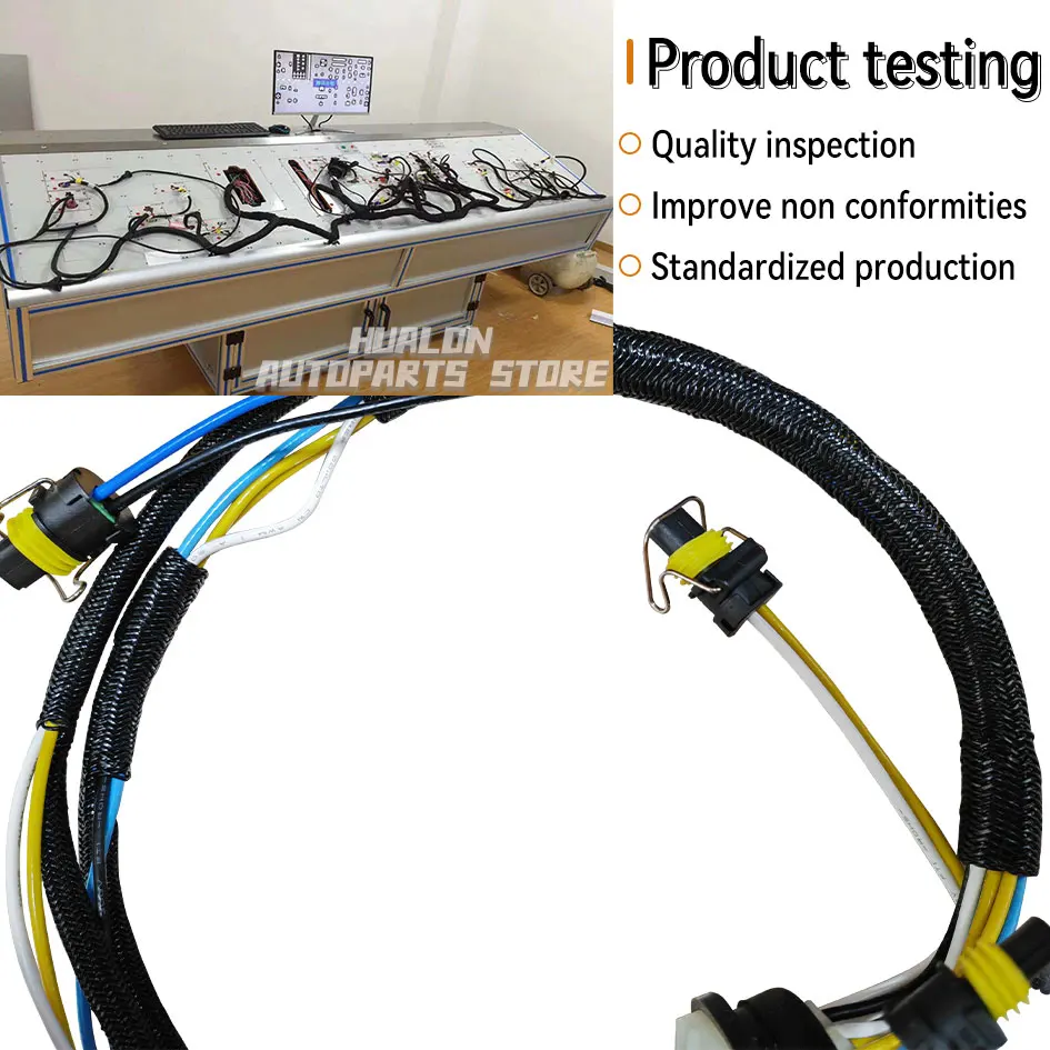 2225917 Black Engine Fuel Injector Wiring Harness Assembly For Caterpillar Excavator C7 Engine 324D E325C Replaces 222-5917