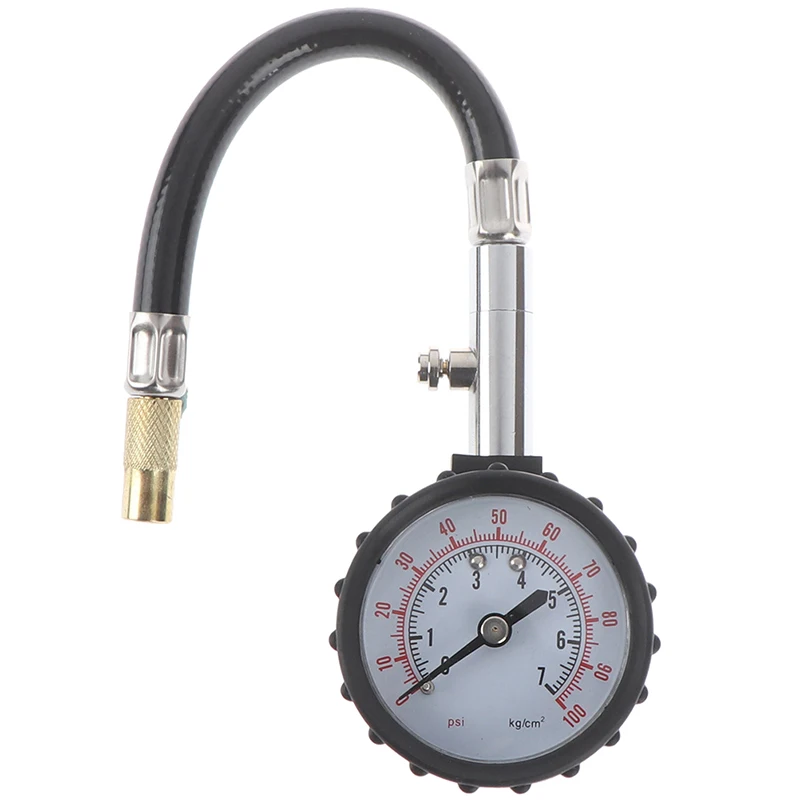 مقياس ضغط إطارات السيارات للسيارات والشاحنات والمركبات الكهربائية - مقياس ضغط الهواء من النوع الدائري مع نطاق 0-100 رطل لكل بوصة مربعة #5