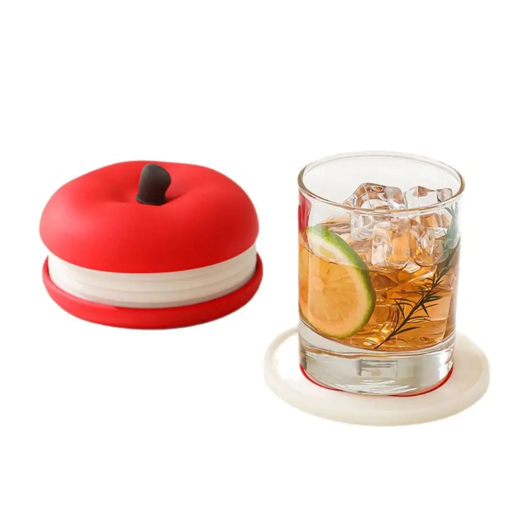 Creative Fruit Shape Coasters Set Anti Scald Stackable Nonslip Cup Mat Reusable Heat Resistant Decorative Placemats