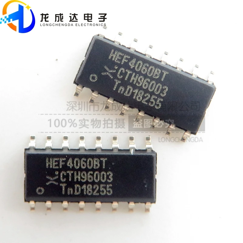 30Pcs ใหม่ HEF4060BT HEF4060 SOP16 Binary Counter