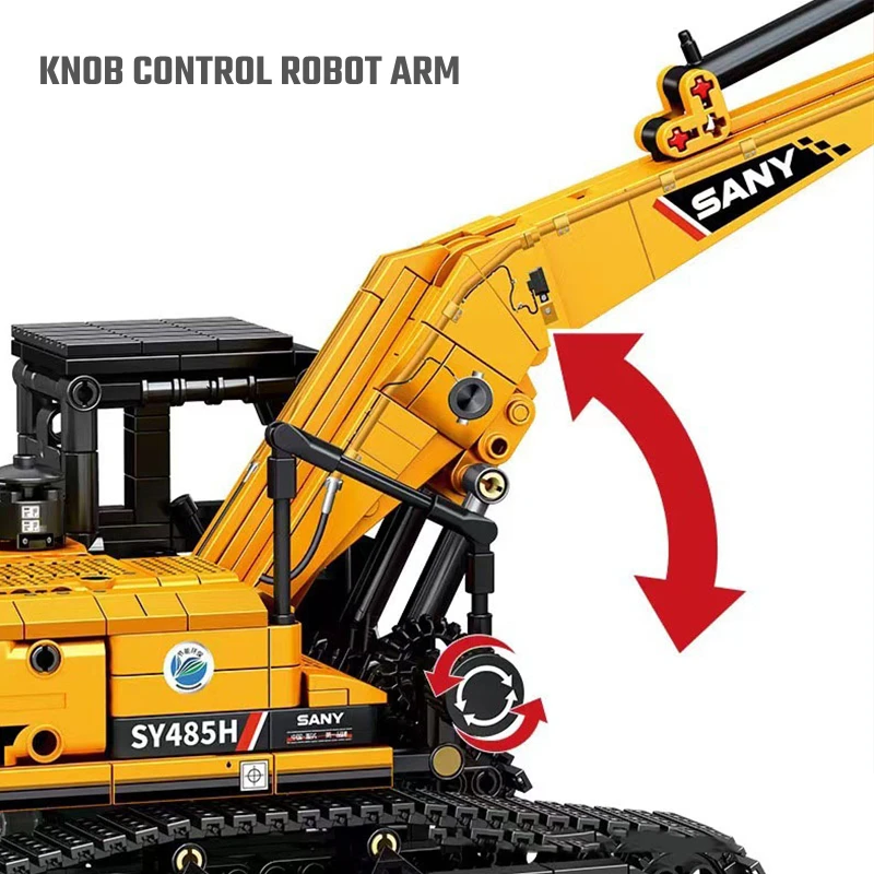 1022pcs-SEMBO BLOCK Excavator Models Building Blocks MOC City Construction Engineering Vehicle Bricks Educational Toys Boys Gift
