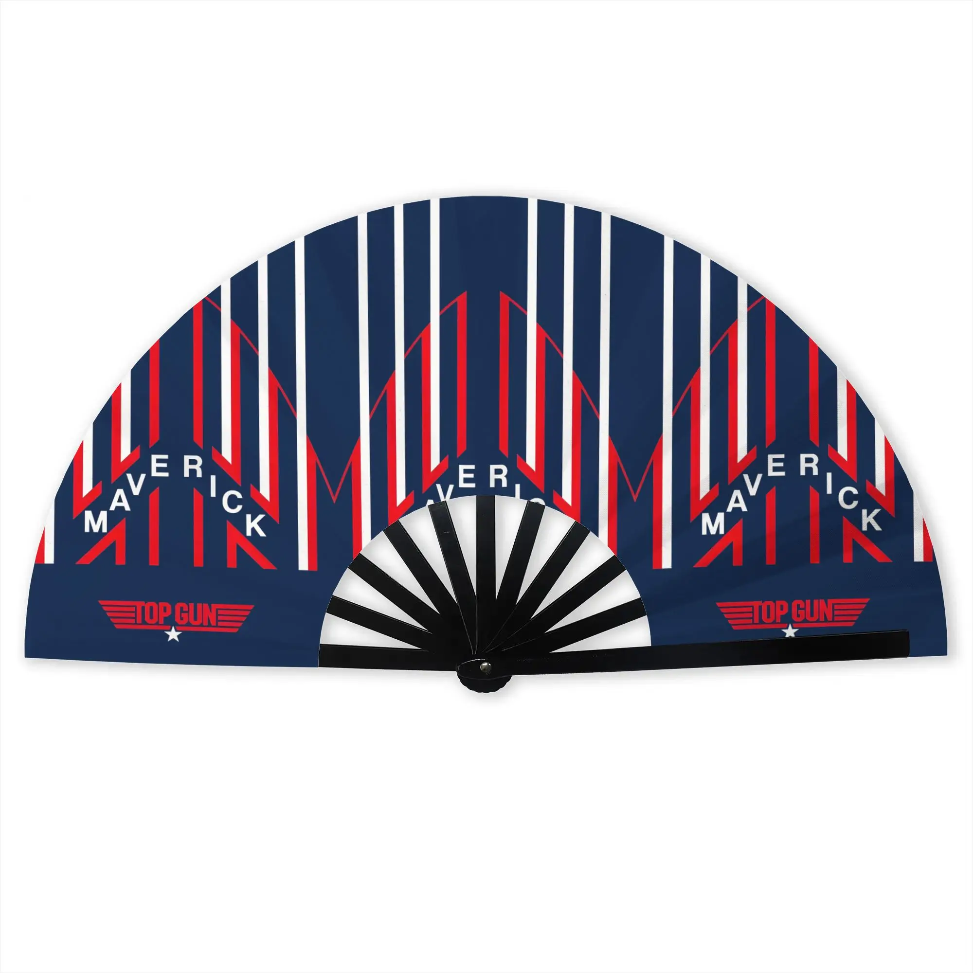 Action Maverick Top Gun Folding Hand Fan Vintage  Polyester Fabric Fan Funny Summer Accessory Decorative Fans