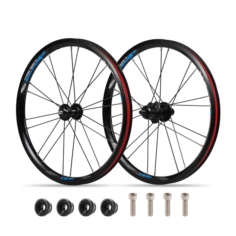 

Комплект велосипедных колес с ЧПУ для велосипедного колеса Brompton, обод из алюминиевого сплава 349 мм, 16 дюймов, V-тормоз, передний 74 мм/задний 112 мм — Shimano/SRAM 8-11S