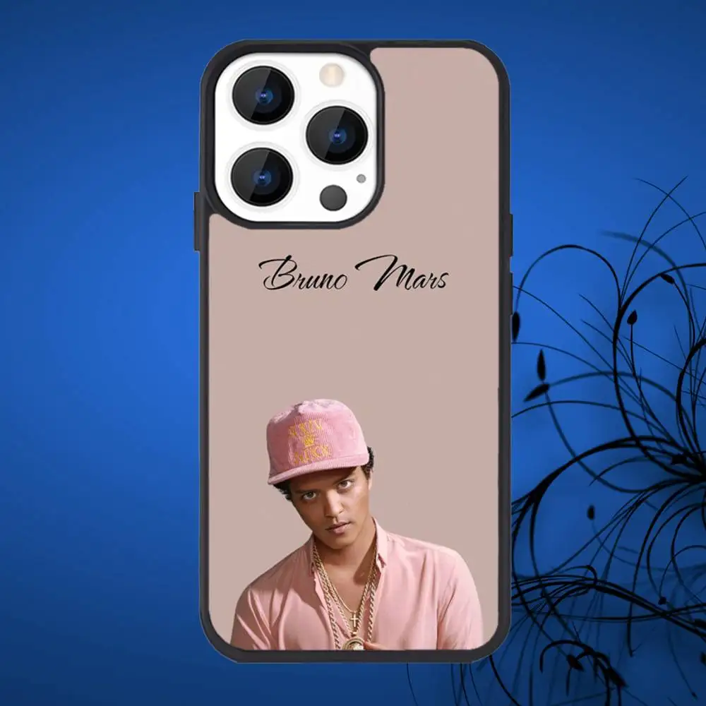 Bruno Mars Singer telefoonhoesje voor iPhone 17,16,15,14,13,12,11,Plus,Pro,Max Mini Magsafe magnetisch draadloos opladen