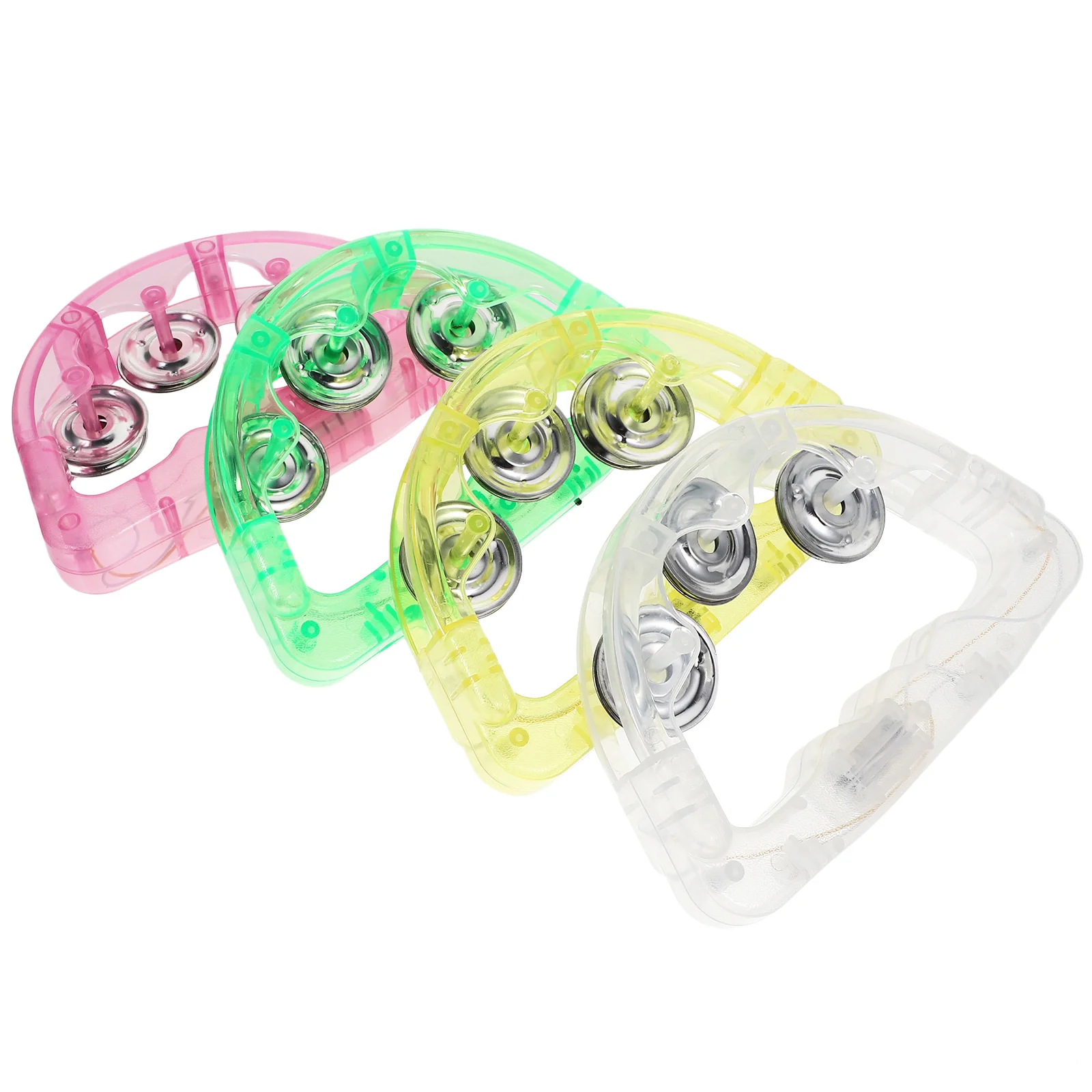 

8 Pcs Flash Rattle Interesting Tambourine Festival Toys Luminous Hand Bell Party Flashing Props Plastic Glowing Handbell Child