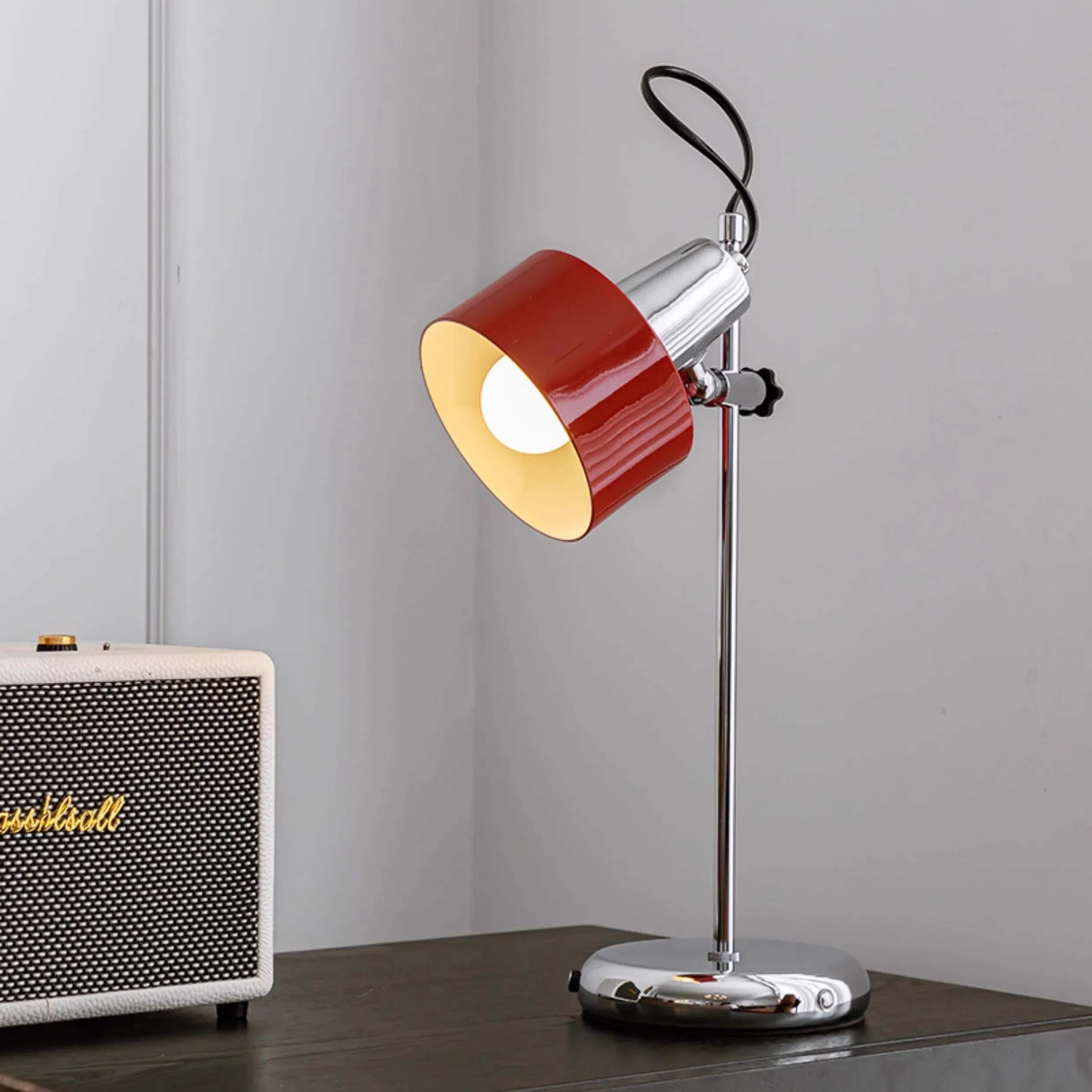 Mid-Century Bauhaus Desk Lamp Articulating Brass LED Eye-Caring Reading for Study Hotel Bedroom Nightstand