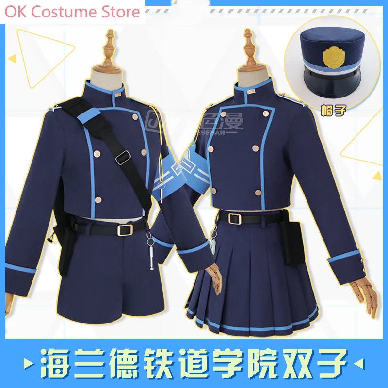 Blue Archive Hyland Railway College Tachibana Hikari Tachibana Nozomi Women Cosplay Costume Cos Game Anime Party Uniform