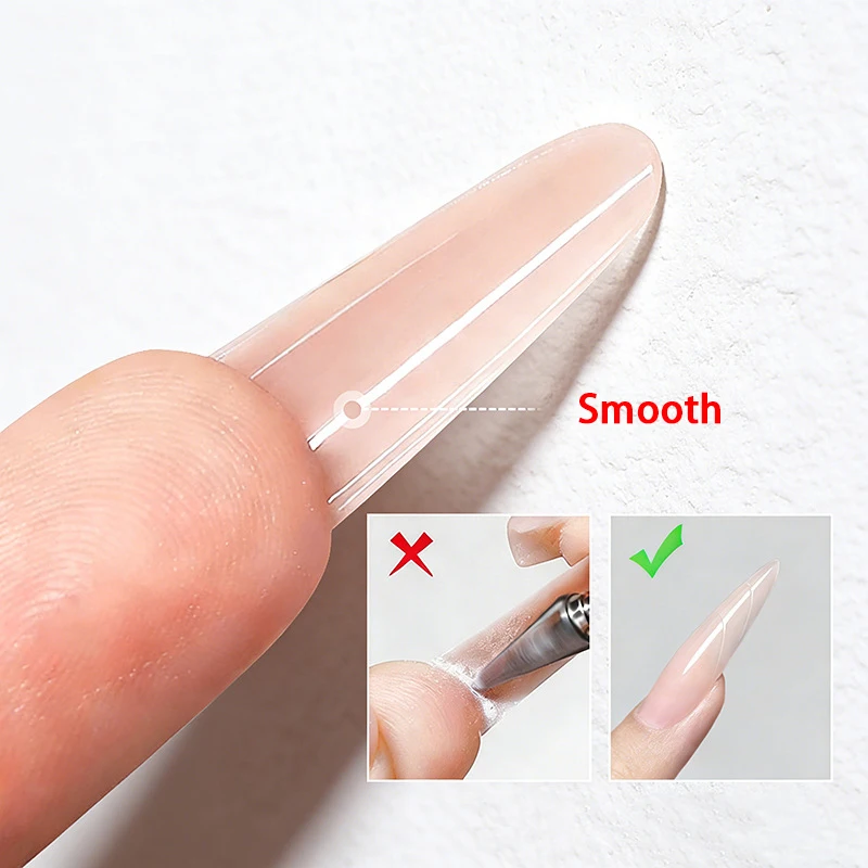240 Stück Sandwich-Doppel-Nagelformen zur Verlängerung, wiederverwendbar, gemischte 15 Größen, Sarg- und Mandelform, schnelle Nagelverlängerung, Maniküre-Werkzeuge, Top-Qualität – Detail 6
