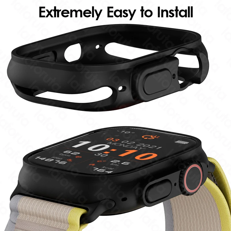 Capa de silicone macia para Apple Watch, Capa protetora para iWatch Ultra 2, Cobertura total de 49mm, Homens e mulheres
