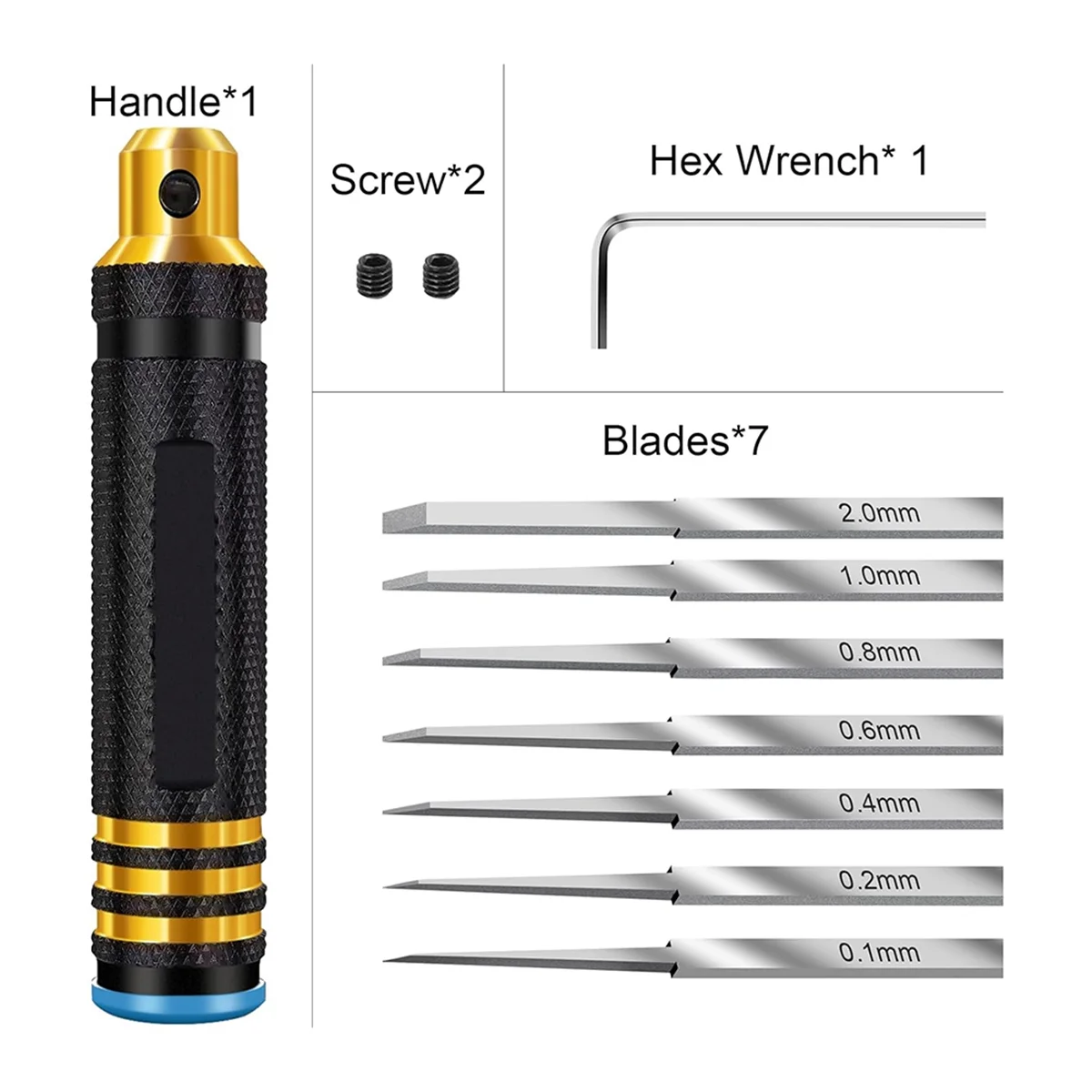 Prime Model Scriber Gundam pour la coupe automobile, ligne de panneau, échelle modèle A, 7 sphpopularité, 0.1mm, 0.2mm, 0.4mm, 0.6mm, 0.8mm, 1.0mm, 2.0mm