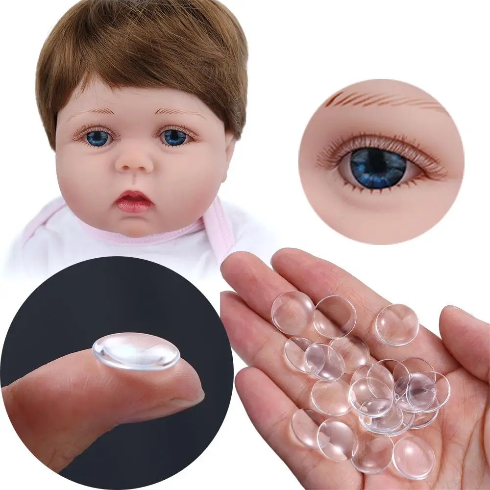 Dolls Accessories Cabochon Flat Back Clear Glass Round 14mm Doll Eye Patch Blyth Doll Eyes Glass Doll Eyes Glass Eye Chips