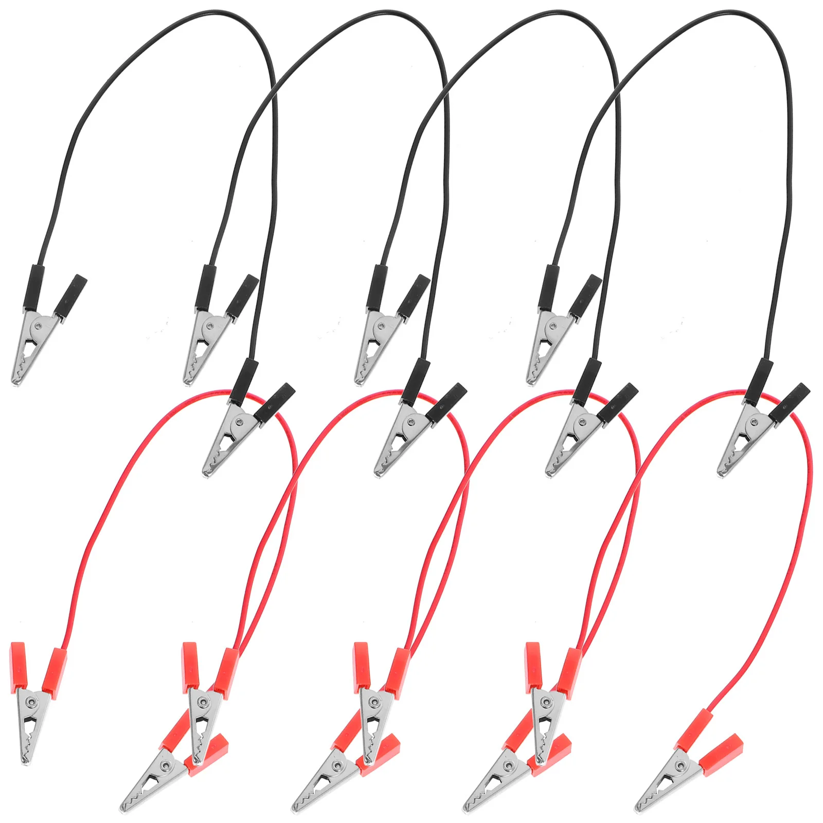 

8pcs Double Head Alligator Clip Wires Insulated Copper Pvc For Electrical Circuit Experiments Lab Equipment Demo Teaching Tools