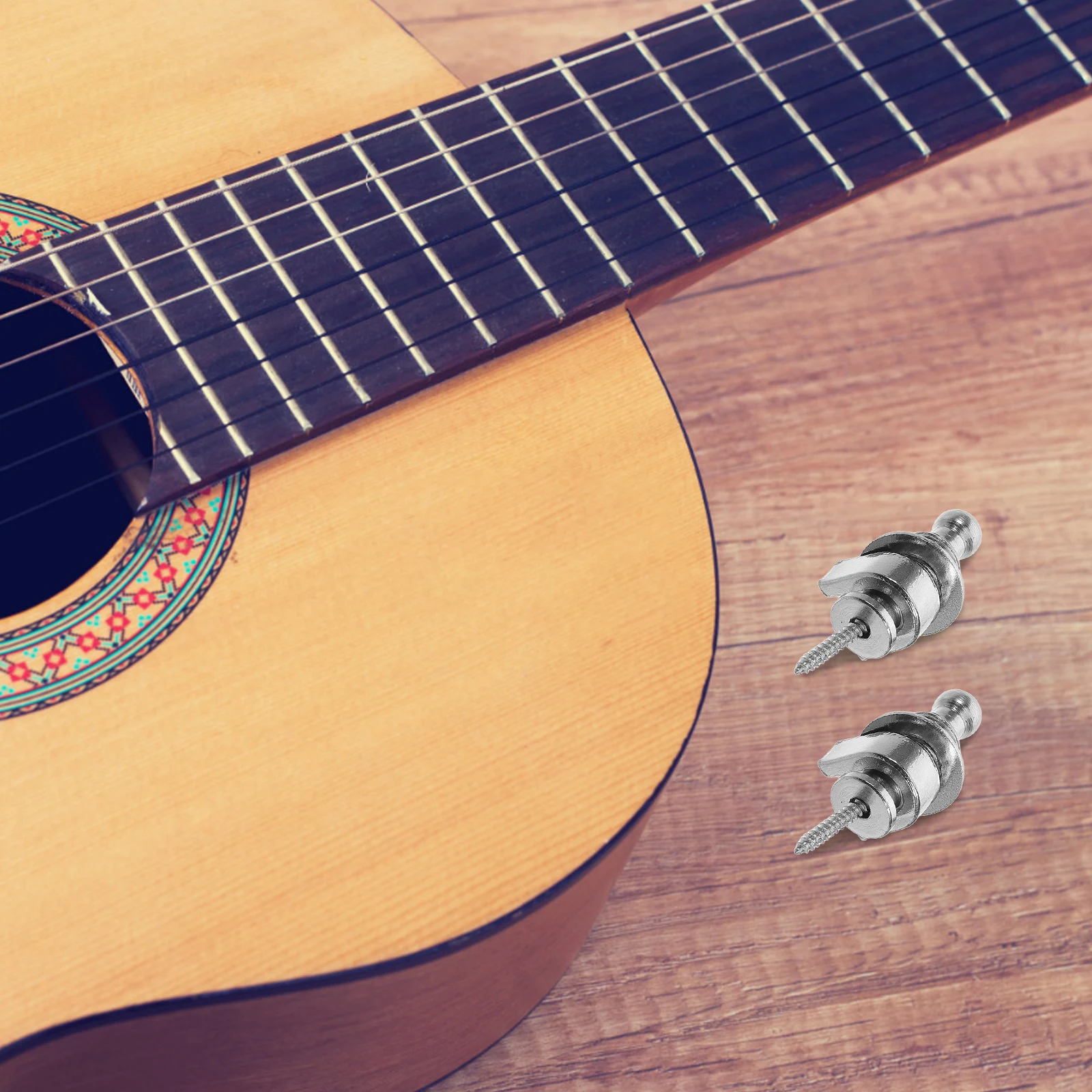 

10 Pcs Guitar Strap Buckle Bass Locks Buttons Fixator Tool Electric Accessories Acoustic Metal Neck