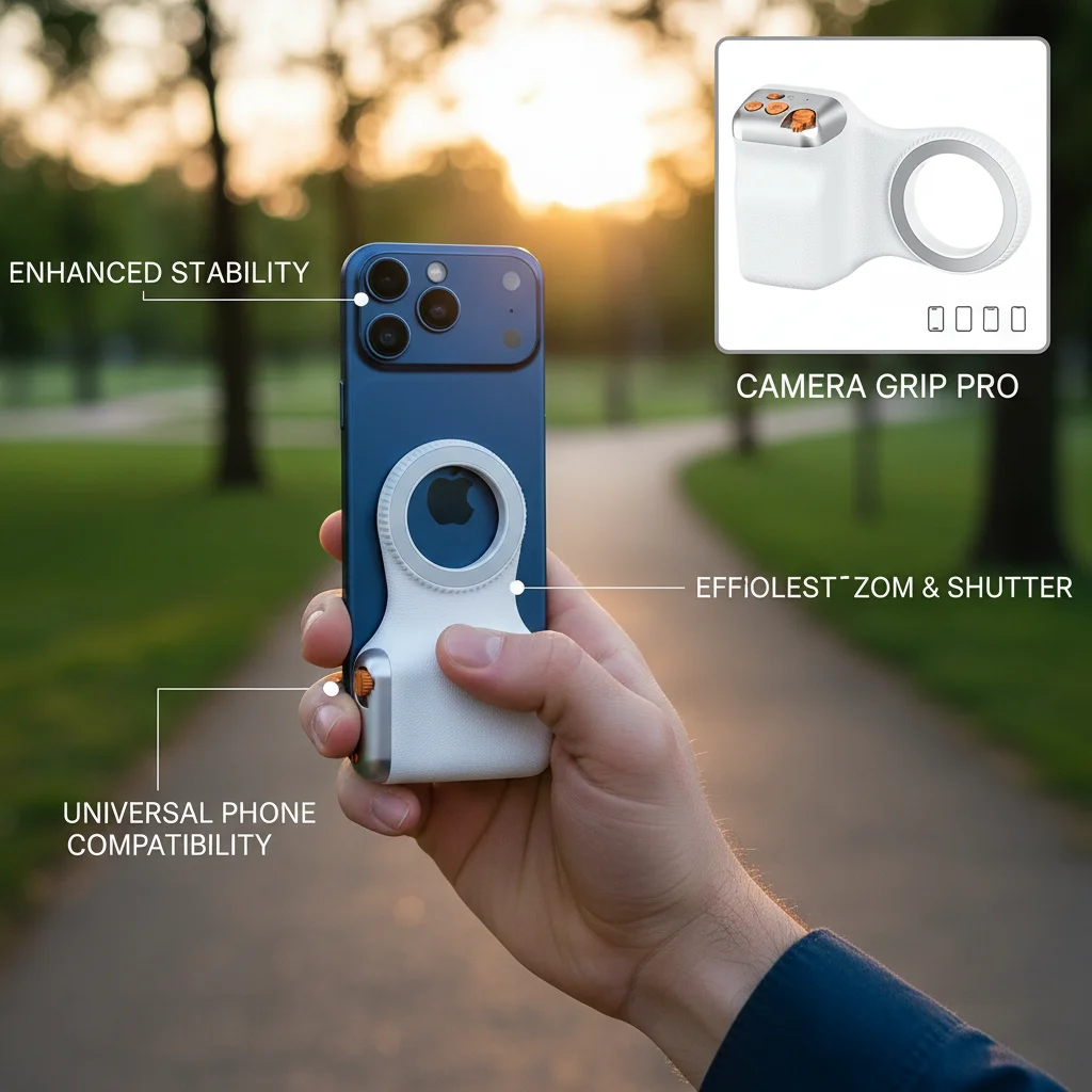 Portable Outdoor Mobile Camera Assist Magnetic Handle Handheld Stabilizer Remote Control for Zoom Camera