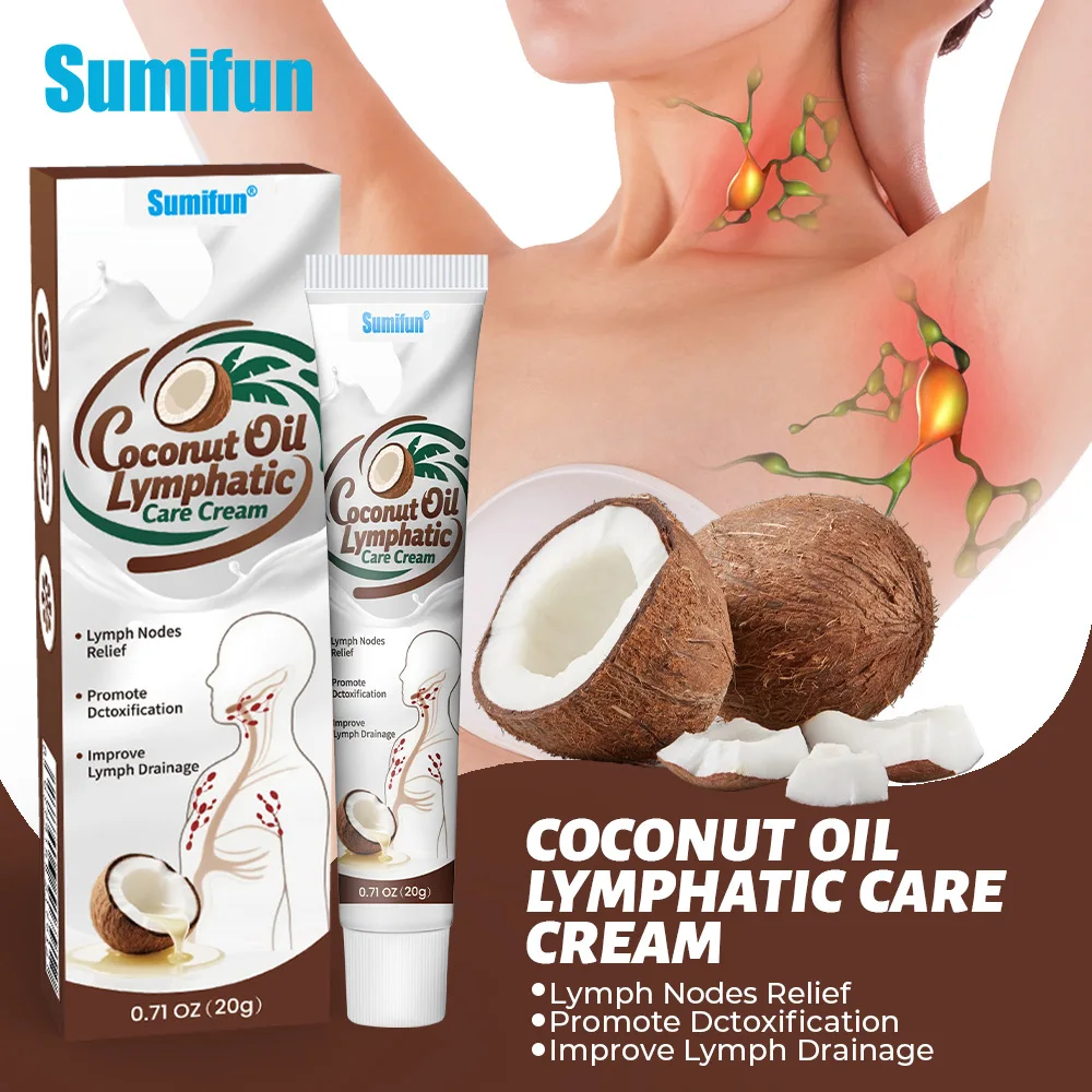 

Coconut Oil Lymphatic Drainage Cream Lymph Node Swelling Massage K10324