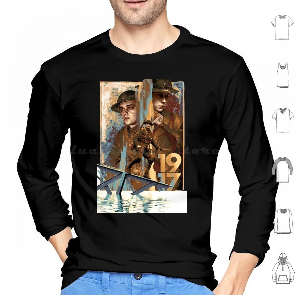 

Толстовки All Is Enemies с длинным рукавом Schofield Josep Movie Ww2 Wiliam War Ww1 Lance Corporal 1917 1 2 Film Tom Captain