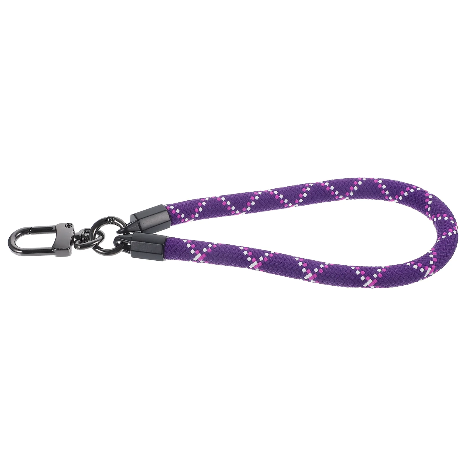 

Mobile Phone Strap Chain Wrist Bands Rope Dog with Clip Nylon Cell Lanyard Purple
