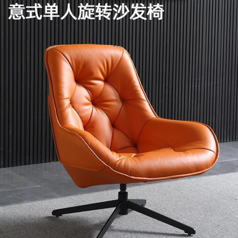 Nordic single sofa casual rotating chair small apartment living room bedroom balcony lazy household rotating sofa chair