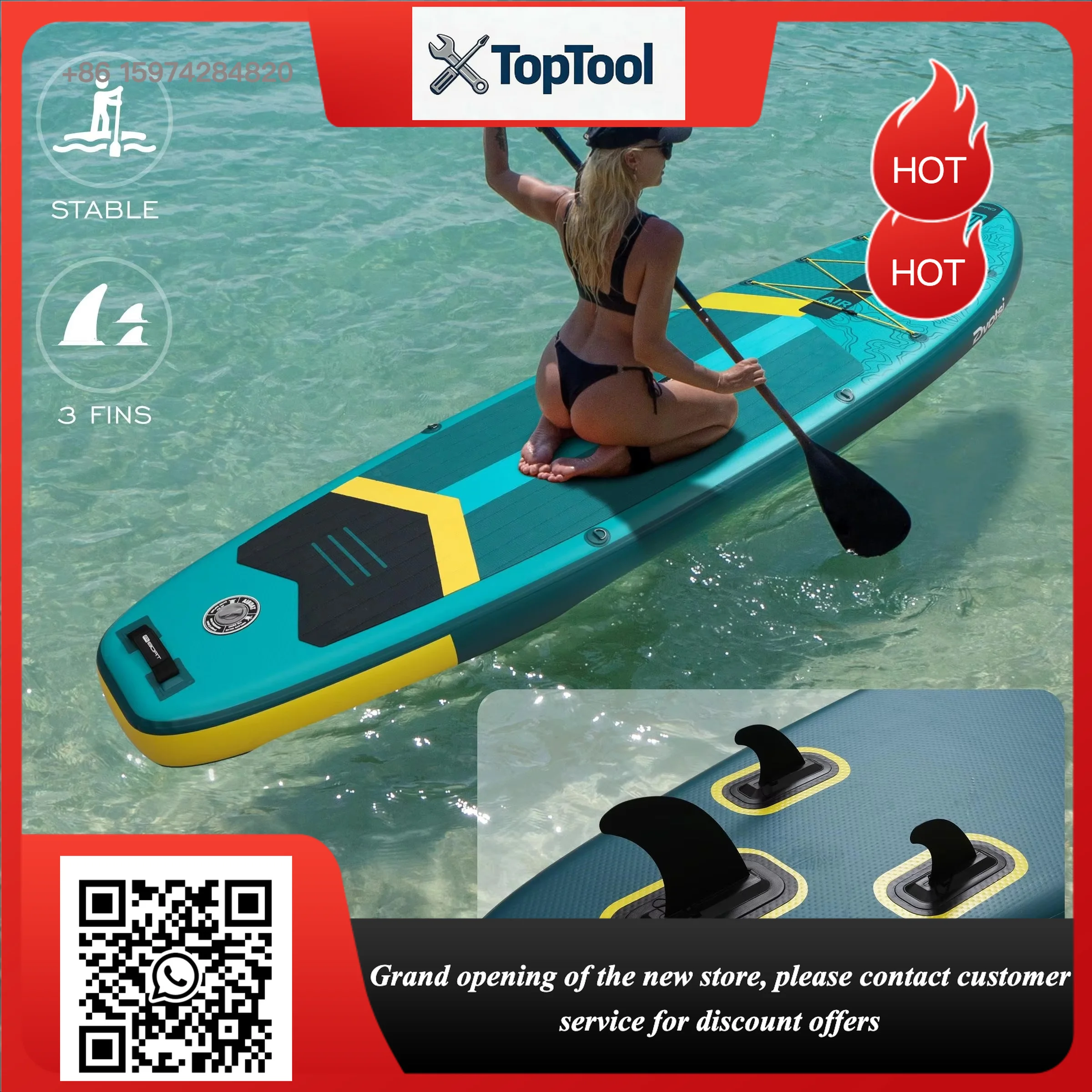 Factory Wholesale Hot Welding Seam Stand-up Fishing Surfing SUP Paddle Board 3 Sizes Drop Stitch Inflatable SUP Board Surfboard
