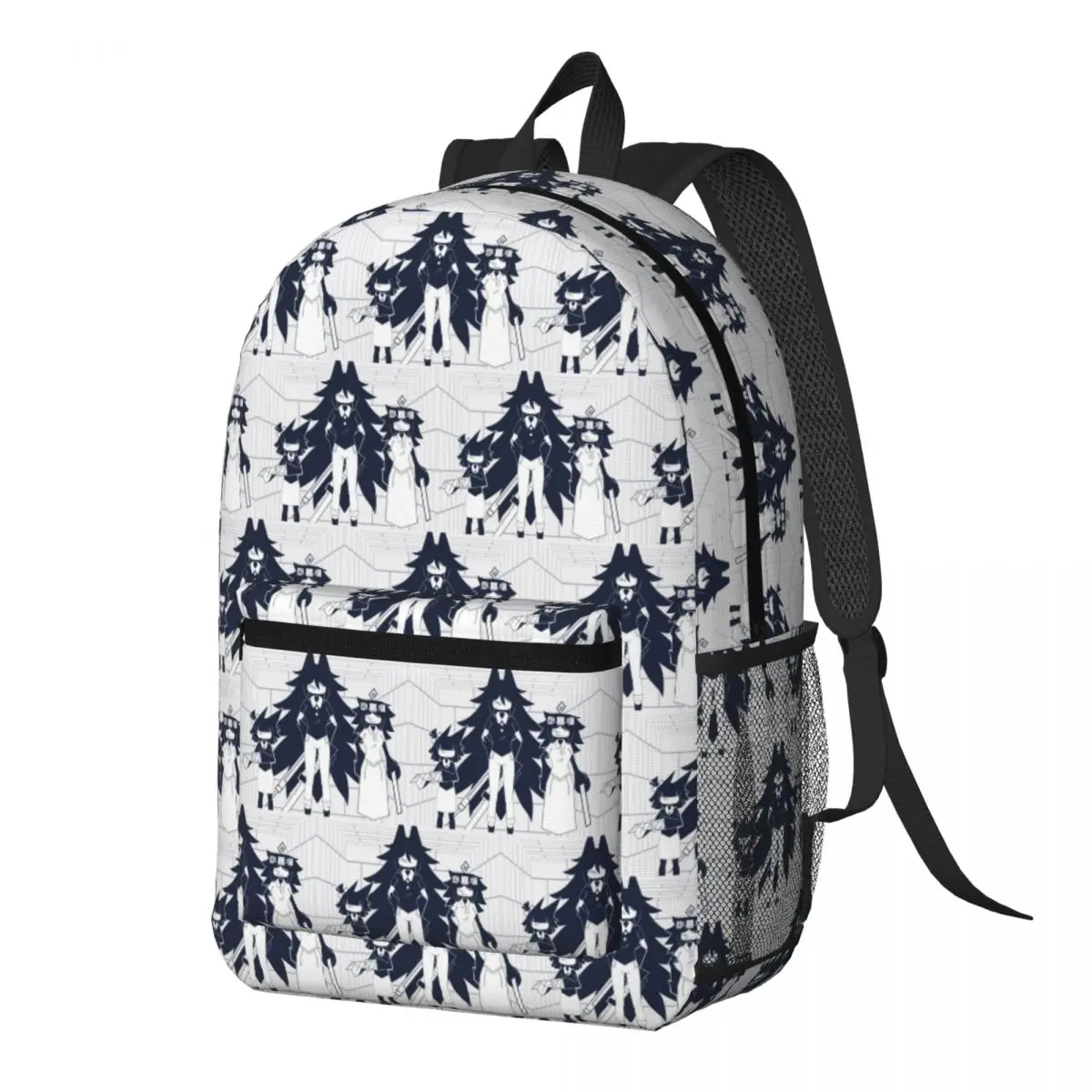 FPE Miss Circle Doodle Cartoon Game Backpack Daypack Large Capacity Kids BookBag School Bag Shoulder Bags for Men Women