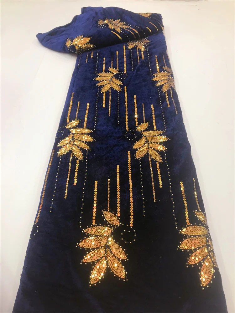 African Swiss Voile Lace 2025 High Quality Velvet Sequence Fabric Embroidery 3D Sequins Net Lace Fabric 5 Yards For Party Dress