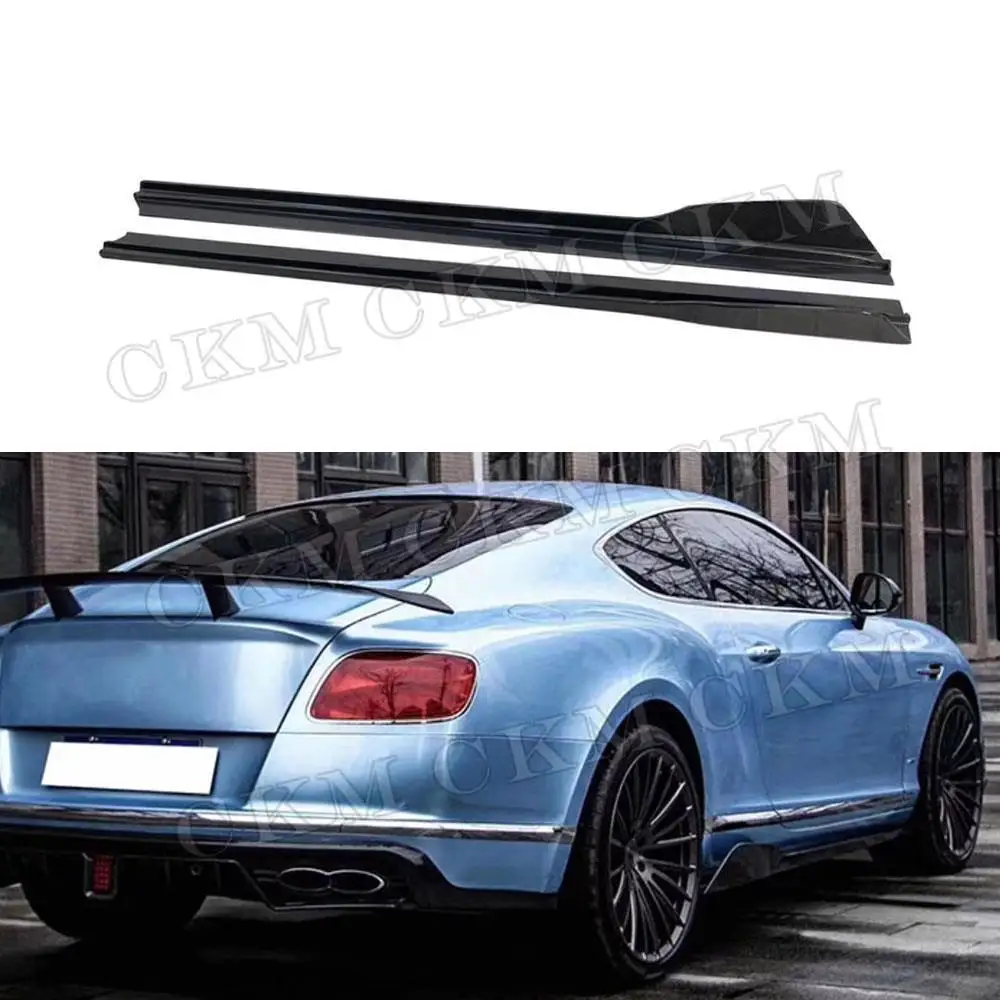 

Carbon Fiber Side Skirts Extension for Bentley Continental 2015 2016 2017 FRP Side Skirt Rocker Panels ST Style