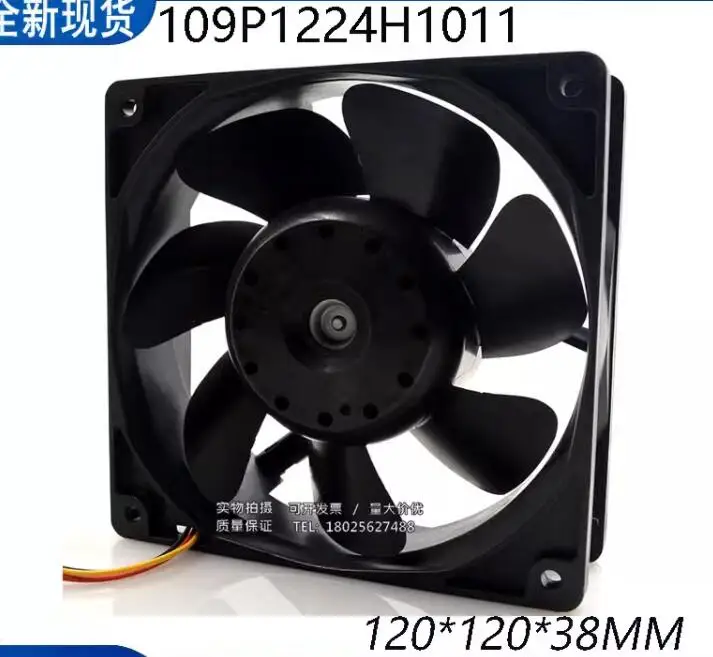 SANYO DENKI 109P1224H1011 DC 24V 0.25A 120x120x38mm 3-Wire Server Cooling Fan