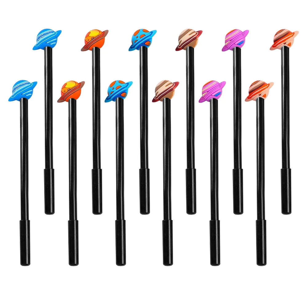 

12Pcs Neutral Gel Pens Cute Cartoon Plastic Sign Pens Smooth Writing School Students Office Painting Stationery Gifts