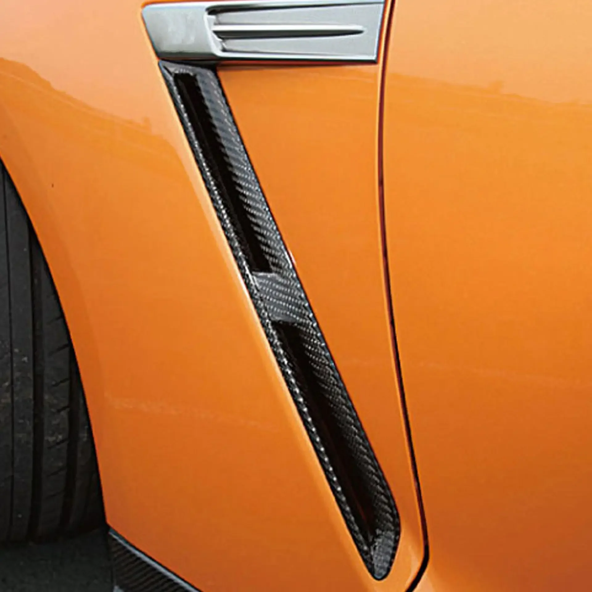 For Nissan GTR35 True Carbon Fiber Fender Flank Trend Sticker Car Exterior Modification