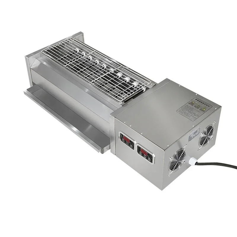 smokeless black diamond grill, catering stall charcoal grill multi-function electric grill grill stainless steel