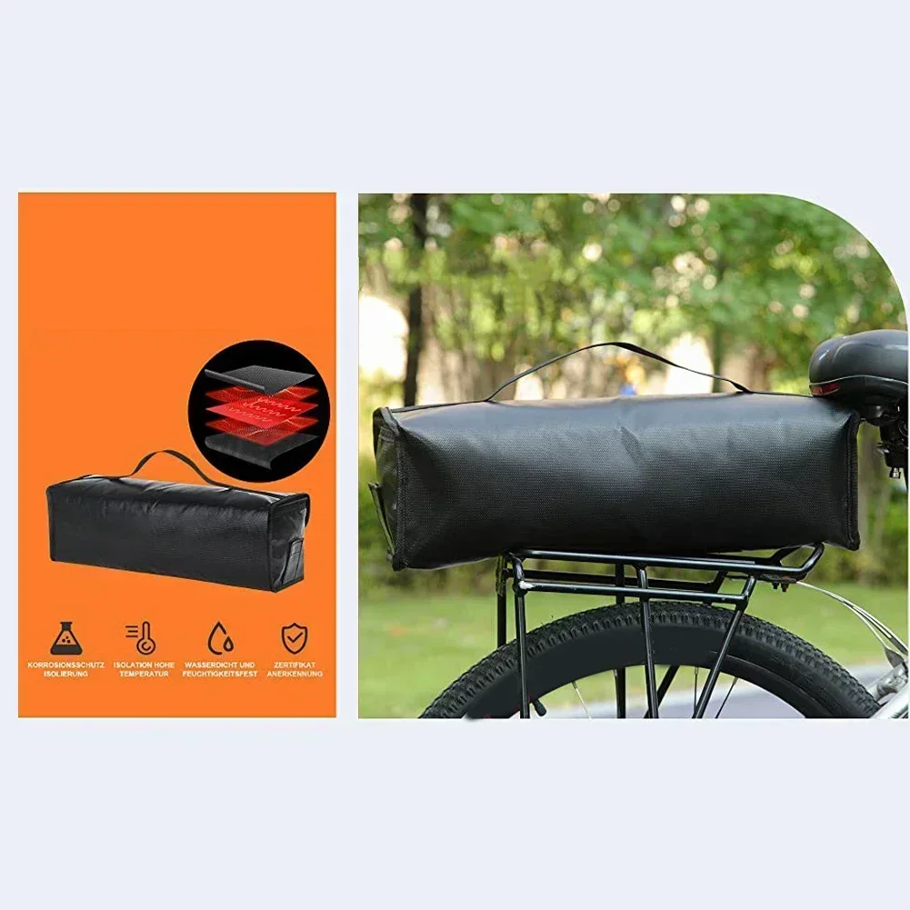 Hot Battery Portable Fireproof ExplosionProof Safety Storage Bag Fire Resistant For Hailong EBike LithiumBattery For 36V 48V Bat