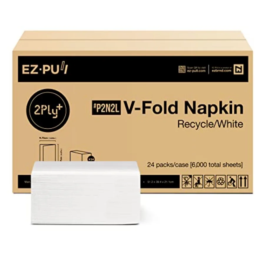 

Салфетки EZ-Pull Premium Recycled 2ply+ Interfold, переработанные, белые, 24 x 250 листов, P2N2L N4