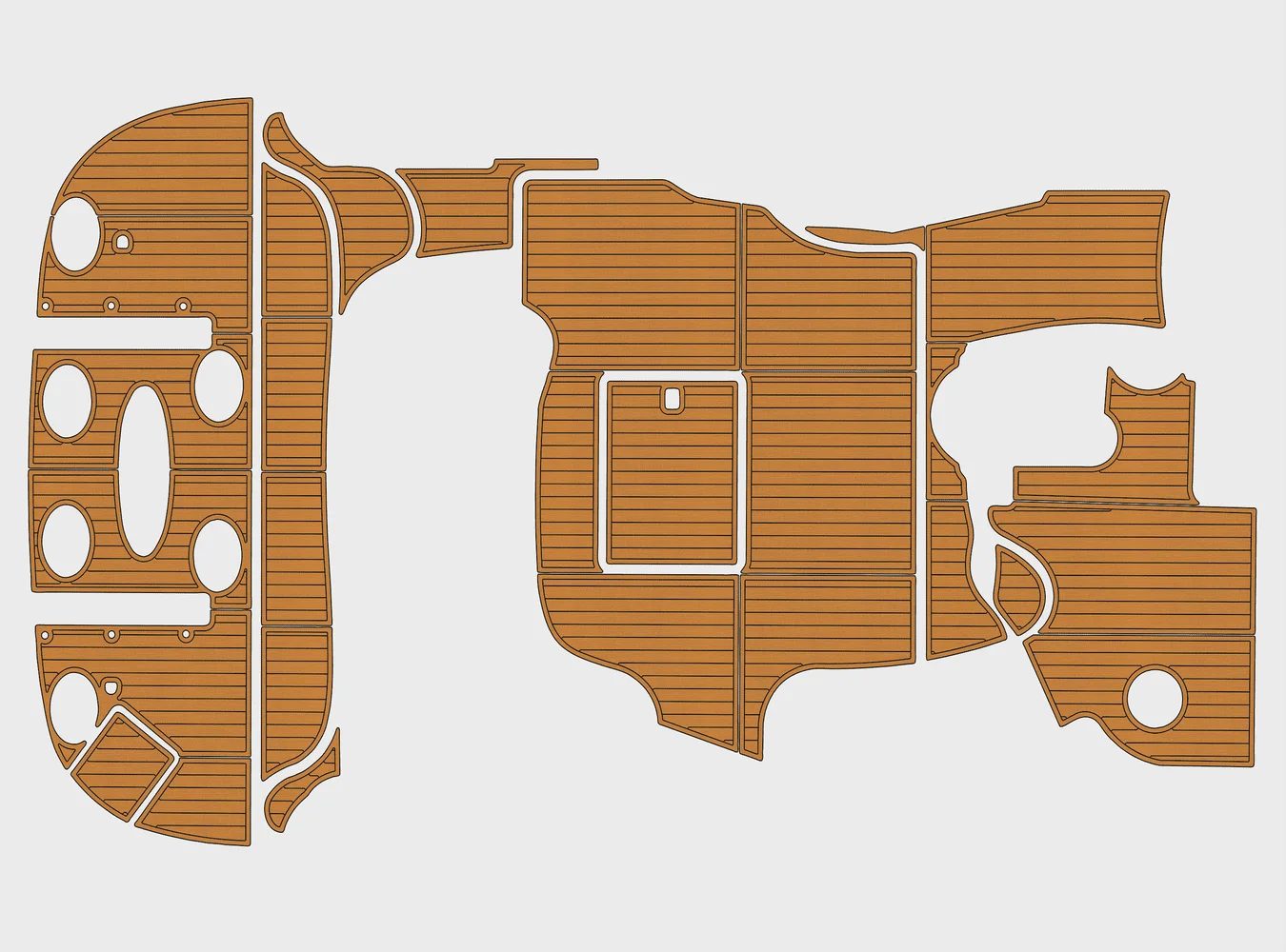 

2006-2009 Sea Ray 52 Sundancer 1/4" 6mm EVA foam Non-Slip PVC Teak Decking marine Mat seadek aqua carpet Marine Floor