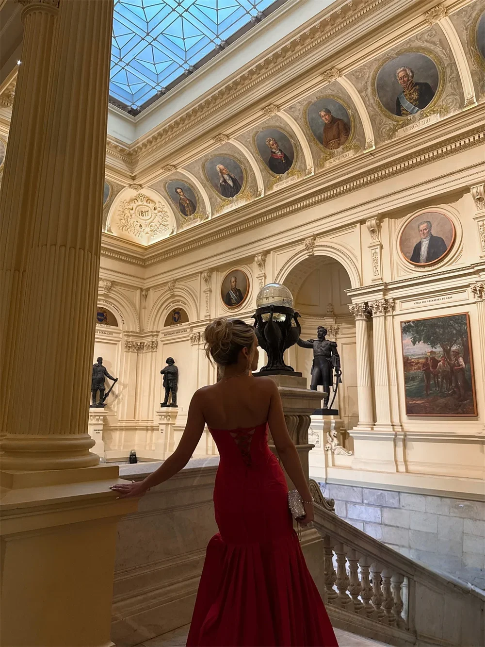 Personalizado vermelho sem alças sereia vestido de baile simples tafetá vestidos de noche até o chão rendas voltar noite formal