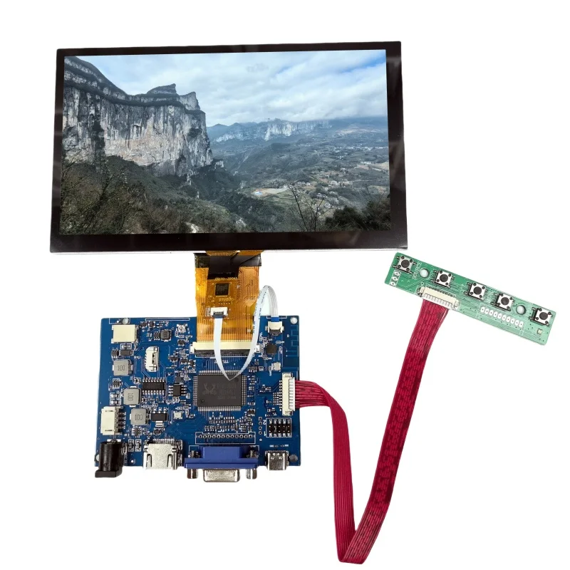 7“ Monitor capacitive touch display module 1024X600 for Linux/android /win7 8 10 Raspberry Pi plug and play LCD screen DIY kits