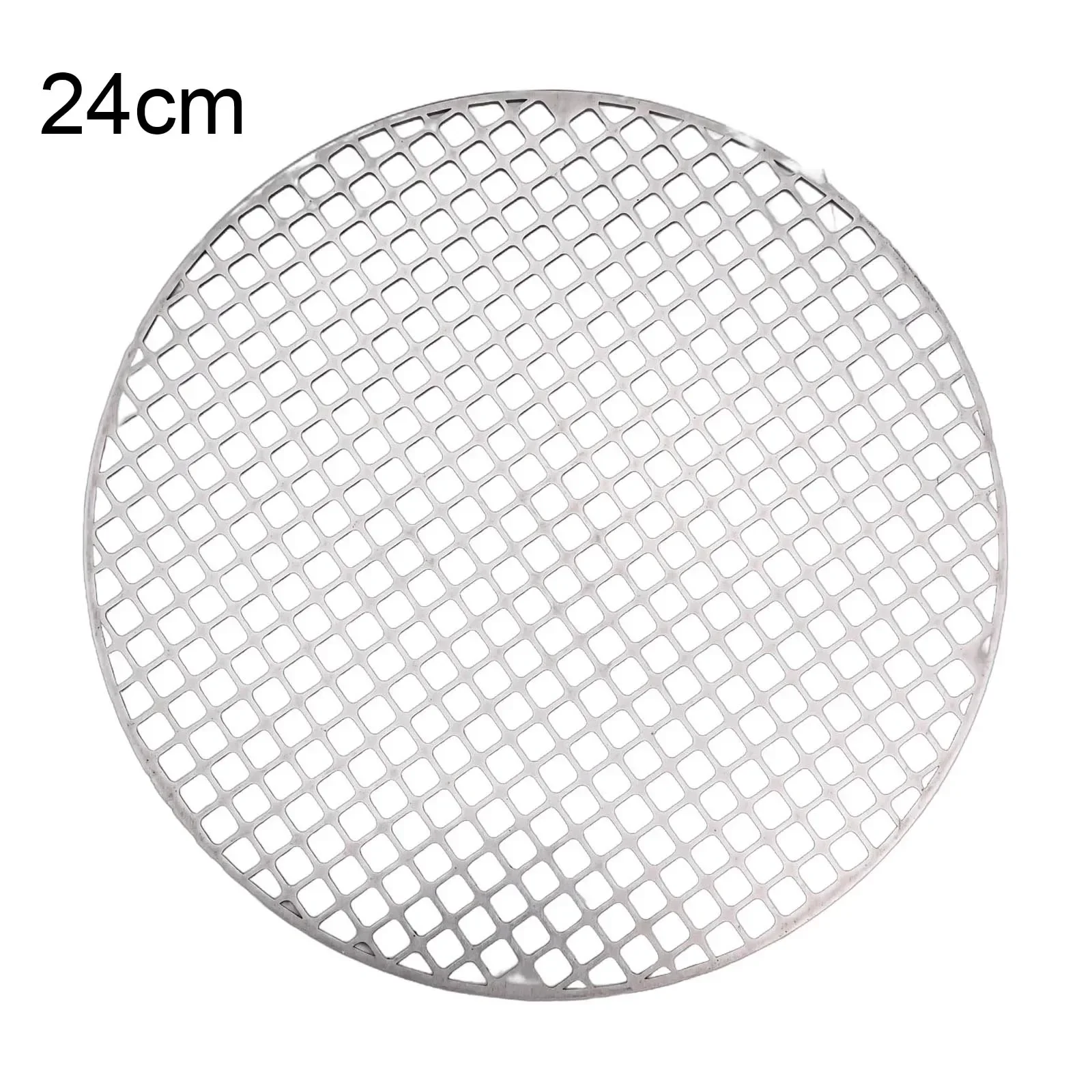 Rede redonda de aço inoxidável para churrasco, 18-30cm, forno de carbono, rack de churrasco a vapor para casa, acessório de cozinha