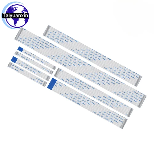 Imagen 2 del producto 20 piezas Cable plano Flexible de cinta FPC FFC 4/6/8/10/12/14/16/18/20 pines Cable FFC 0,5mm 1mm 80C 60V VW-1 línea 5/10/15/20/25/30/40CM