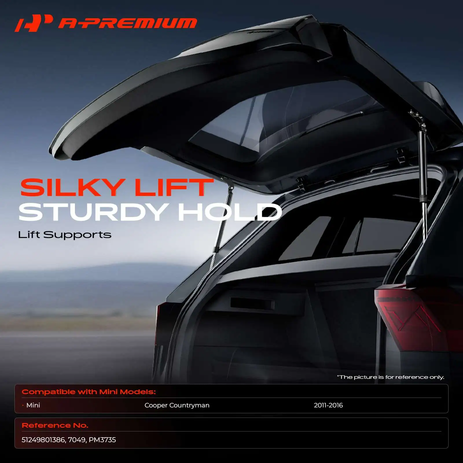 A-Premium 2Pcs Rear Hatch Lift Supports Shocks Struts for Mini Cooper Countryman 2011-2016
