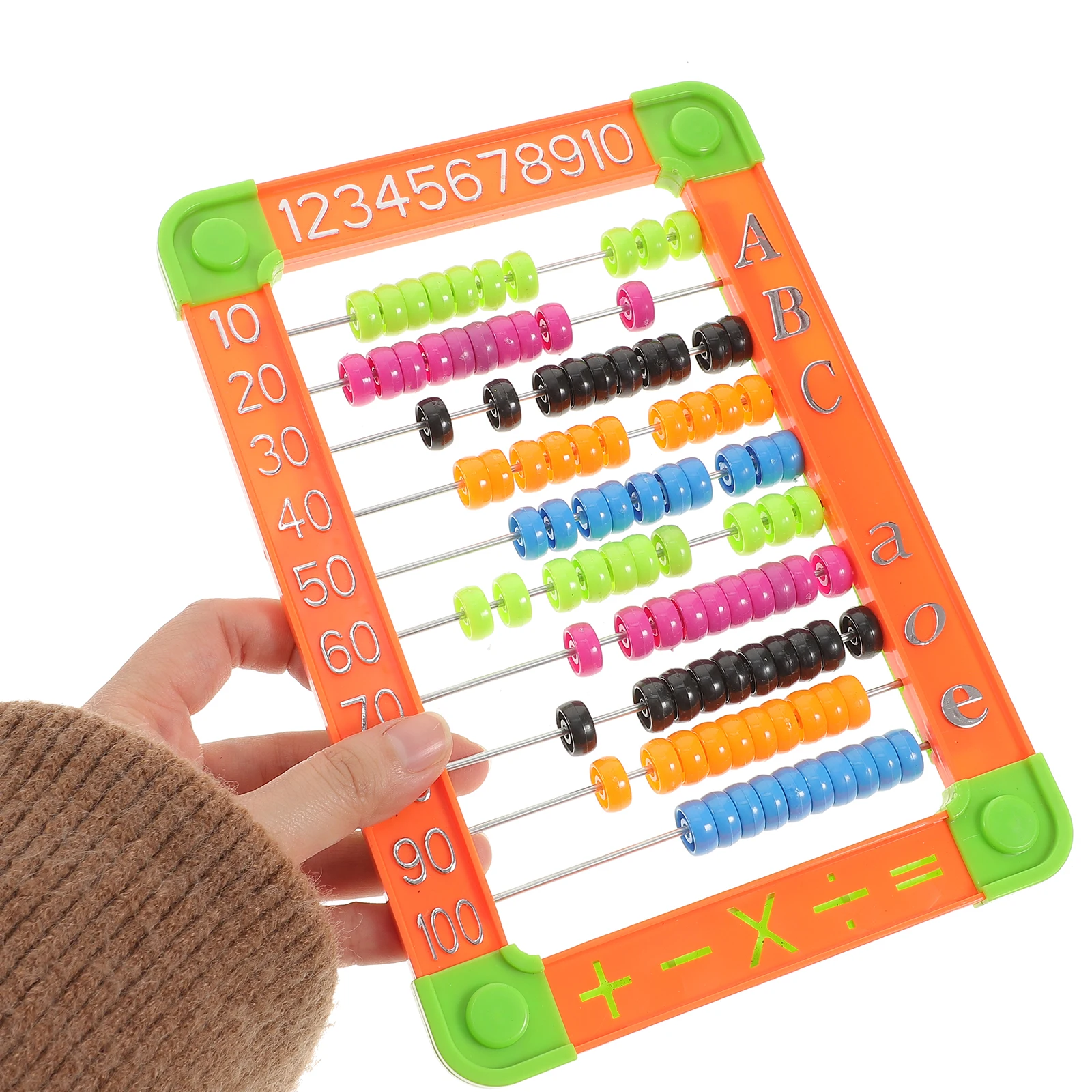 1 Stuks Kid Abacus Educatief Tellen Stand Plastic Wiskunde Leermiddel Vroege Cognitieve Leermiddel 100 Kralen Rekenkundige