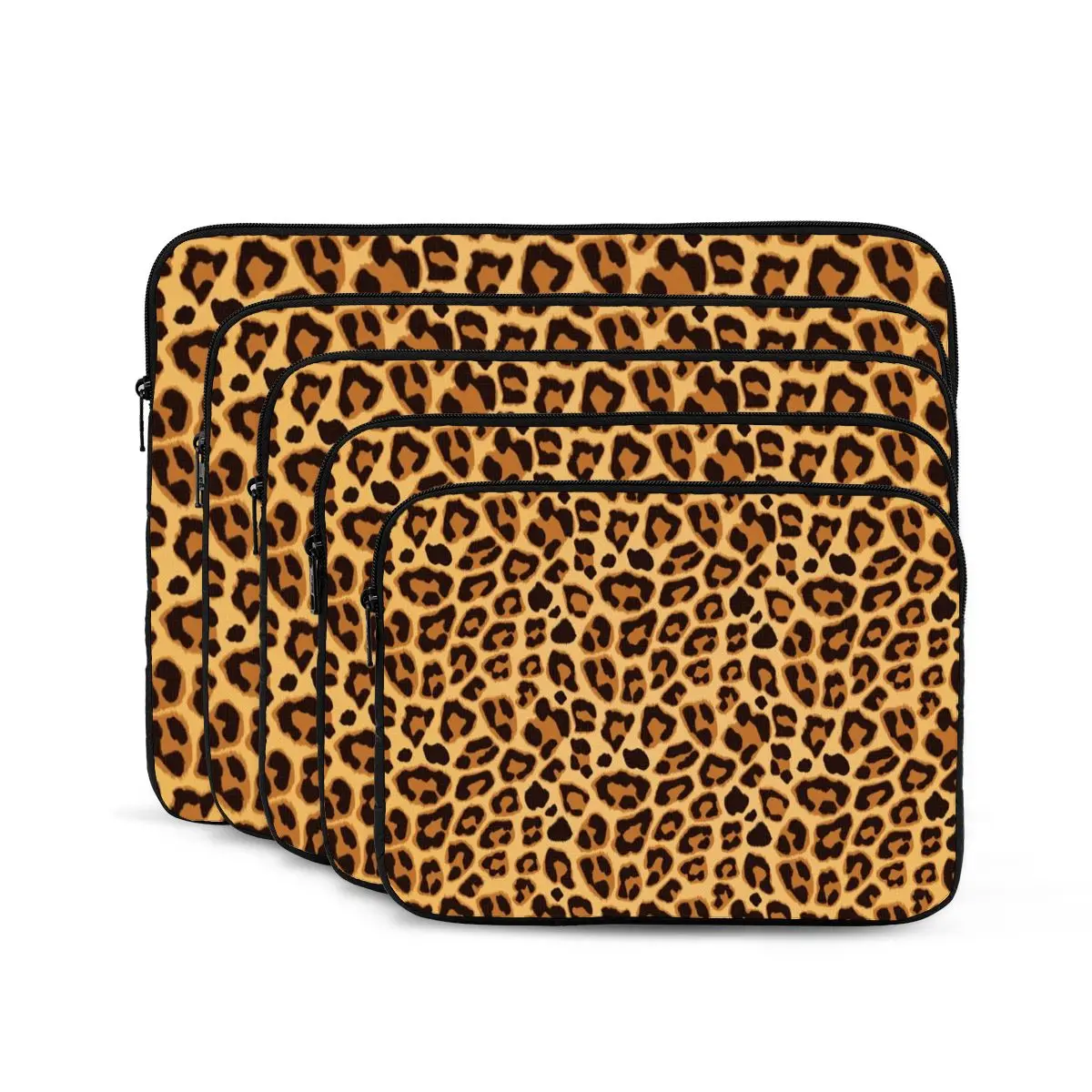 Leopard Print Notebook Laptop Bag Case Pouch Notebook Sleeve Cover Bag Tablet Shockproof Case Bag
